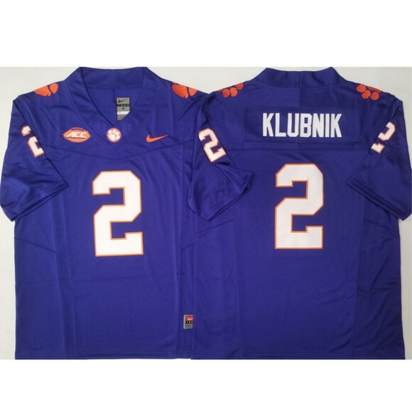 Mens Kids Youths Cade Klubnik Purple White Stitched Jersey - Picture 2 of 2